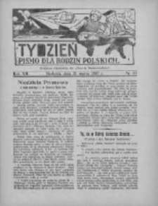 Tydzień: pismo dla rodzin polskich: dodatek niedzielny do "Gazety Szamotulskiej" 1937.03.21 R.12 Nr12