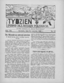 Tydzień: pismo dla rodzin polskich: dodatek niedzielny do "Gazety Szamotulskiej" 1937.04.25 R.12 Nr17