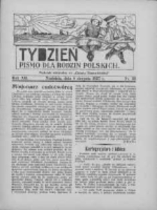 Tydzień: pismo dla rodzin polskich: dodatek niedzielny do "Gazety Szamotulskiej" 1937.08.08 R.12 Nr32