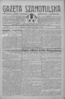 Gazeta Szamotulska: niezależne pismo narodowe, społeczne i polityczne 1934.02.20 R.13 Nr21