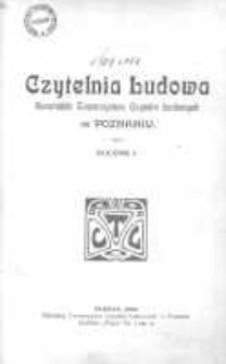 Czytelnia Ludowa: kwartalnik Towarzystwa Czytelni Ludowych w Poznaniu 1906 marzec R.1 Z.1