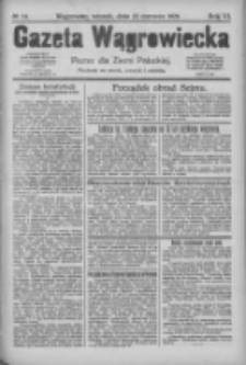 Gazeta Wągrowiecka: pismo dla ziemi pałuckiej 1926.06.22 R.6 Nr74