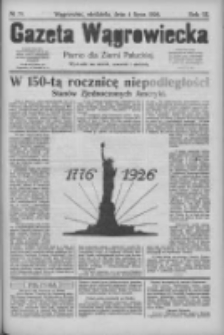 Gazeta Wągrowiecka: pismo dla ziemi pałuckiej 1926.07.04 R.6 Nr79