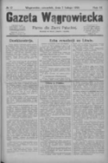 Gazeta Wągrowiecka: pismo dla ziemi pałuckiej 1929.02.07 R.9 Nr17