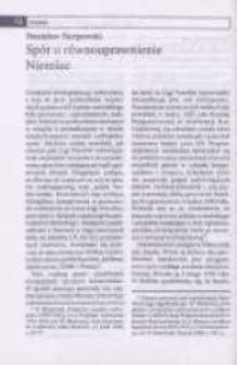 Spór o równouprawnienie Niemiec