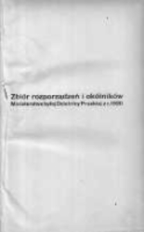 Zbiór rozporządzeń i okólników Ministerstwa byłej Dzielnicy Pruskiej z r. 1920 mających zasadnicze znaczenie dla wymiaru sprawiedliwości