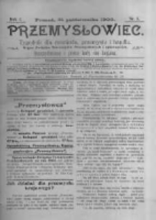 Przemysłowiec. 1903.10.31 R.1 nr5
