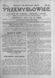 Przemysłowiec. 1904.04.23 R.1 nr30
