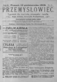 Przemysłowiec. 1906.10.13 R.3 nr41
