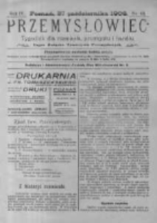 Przemysłowiec. 1906.10.27 R.4 nr43