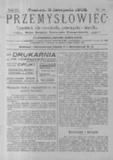 Przemysłowiec. 1906.11.03 R.4 nr44