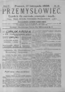 Przemysłowiec. 1906.11.17 R.4 nr46