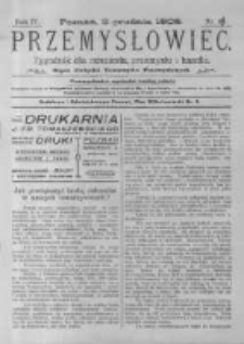 Przemysłowiec. 1906.12.08 R.4 nr49