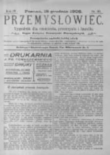 Przemysłowiec. 1906.12.15 R.4 nr50