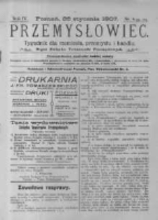 Przemysłowiec. 1907.01.26 R.4 nr4