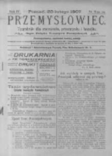 Przemysłowiec. 1907.02.23 R.4 nr8