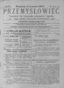 Przemysłowiec. 1907.03.02 R.4 nr9