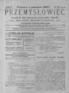 Przemysłowiec. 1907.06.01 R.4 nr22