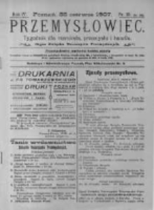 Przemysłowiec. 1907.06.22 R.4 nr25