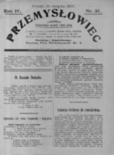Przemysłowiec. 1907.08.10 R.4 nr32