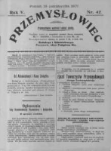 Przemysłowiec. 1907.10.19 R.5 nr42