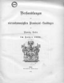 Verhandlungen des vierundzwanzigten Provinzial-Landtages der Provinz Posen im Jahre 1888