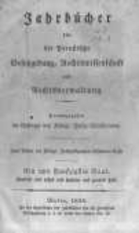 Jahrbücher für die Preussische Gesetzgebung, Rechtswissenschaft und Rechtsverwaltung. 1838 Bd.51