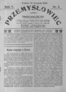 Przemysłowiec. 1908.01.18 R.5 nr3
