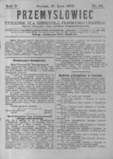 Przemysłowiec. 1908.07.18 R.5 nr29
