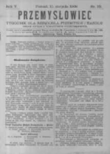 Przemysłowiec. 1908.08.15 R.5 nr33
