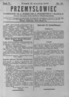 Przemysłowiec. 1908.09.12 R.5 nr37