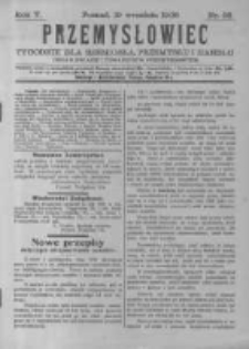 Przemysłowiec. 1908.09.19 R.5 nr38