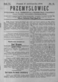 Przemysłowiec. 1908.10.10 R.6 nr41