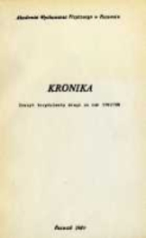 Kronika. Akademia Wychowania Fizycznego w Poznaniu Z.32 1987/88