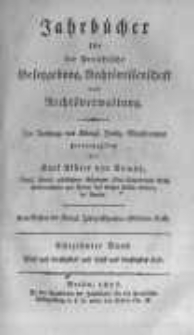 Jahrbücher für die Preussische Gesetzgebung, Rechtswissenschaft und Rechtsverwaltung. 1821 Bd.18