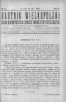 Bartnik Wielkopolski: organ Wielkopolskiego Związku Towarzystw Pszczelniczych 1930.11.01 R.11 Nr11