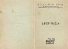 Kółko Myśliwskie w Krynicy Zdroju. Legitymacja. Kmietowicz Zbigniew