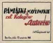 Pamiątki myśliwskie od Kolegów Autorów