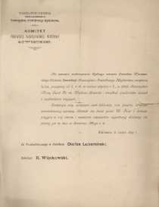 Zaproszenie do Pierwszej Warszawskiej Wystawy Łowieckiej