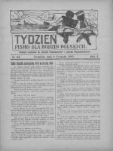 Tydzień: pismo dla rodzin polskich: dodatek niedzielny do "Gazety Szamotulskiej" i "Gazety Międzychodzkiej" 1925.11.08 R.1 Nr33