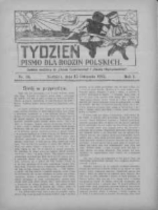 Tydzień: pismo dla rodzin polskich: dodatek niedzielny do "Gazety Szamotulskiej" i "Gazety Międzychodzkiej" 1925.11.15 R.1 Nr34