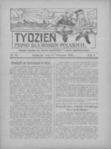 Tydzień: pismo dla rodzin polskich: dodatek niedzielny do "Gazety Szamotulskiej" i "Gazety Międzychodzkiej" 1925.11.22 R.1 Nr35