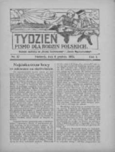Tydzień: pismo dla rodzin polskich: dodatek niedzielny do "Gazety Szamotulskiej" i "Gazety Międzychodzkiej" 1925.12.06 R.1 Nr37