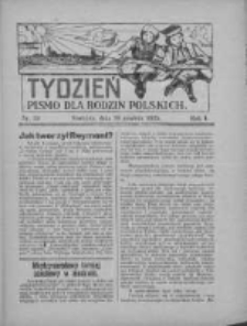 Tydzień: pismo dla rodzin polskich: dodatek niedzielny do "Gazety Szamotulskiej" i "Gazety Międzychodzkiej" 1925.12.20 R.1 Nr39