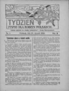Tydzień: pismo dla rodzin polskich: dodatek niedzielny do "Gazety Szamotulskiej" i "Gazety Międzychodzkiej" 1926.01.31 R.2 Nr5