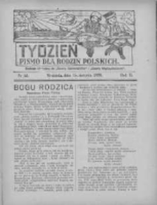 Tydzień: pismo dla rodzin polskich: dodatek niedzielny do "Gazety Szamotulskiej" i "Gazety Międzychodzkiej" 1926.08.15 R.2 Nr33
