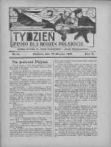Tydzień: pismo dla rodzin polskich: dodatek niedzielny do "Gazety Szamotulskiej" i "Gazety Międzychodzkiej" 1926.08.29 R.2 Nr35