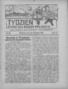 Tydzień: pismo dla rodzin polskich: dodatek niedzielny do "Gazety Szamotulskiej" i "Gazety Międzychodzkiej" 1926.11.14 R.2 Nr46
