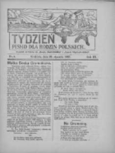 Tydzień: pismo dla rodzin polskich: dodatek niedzielny do "Gazety Szamotulskiej" i "Gazety Międzychodzkiej" 1927.01.30 R.3 Nr4