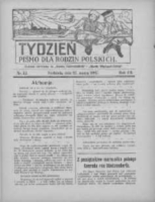 Tydzień: pismo dla rodzin polskich: dodatek niedzielny do "Gazety Szamotulskiej" i "Gazety Międzychodzkiej" 1927.03.27 R.3 Nr12